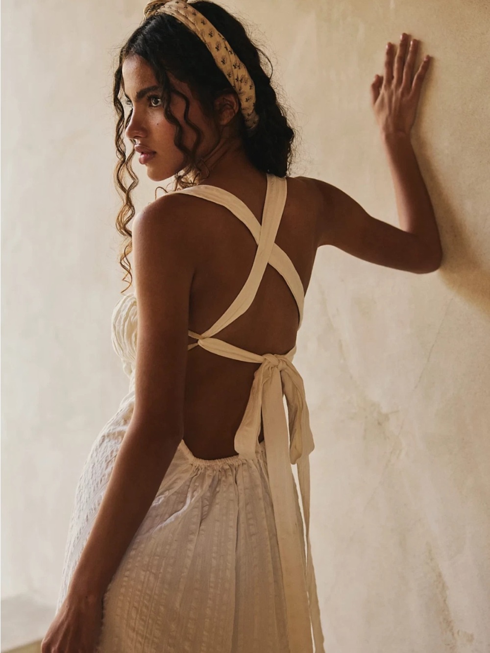 Free People Cream Maxi Dress with Tank Straps
#beach
#boho
#cottagecore - Picture 2 of 5